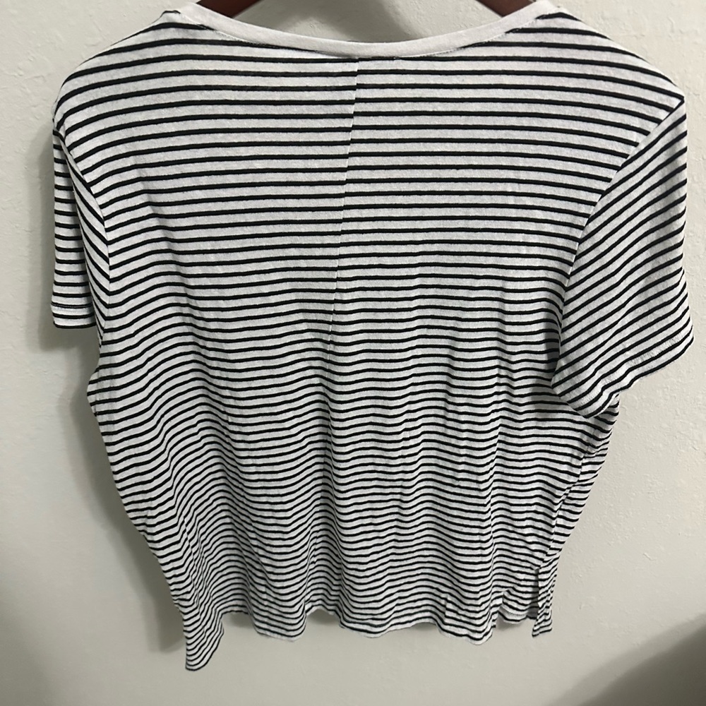 Forever 21+ Black and White Striped T-Shirt - Picture 4 of 4
